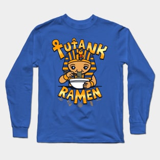 Tutank-Ramen Funny Cute Egyptian Pharaoh Eating Ramen Cartoon Long Sleeve T-Shirt